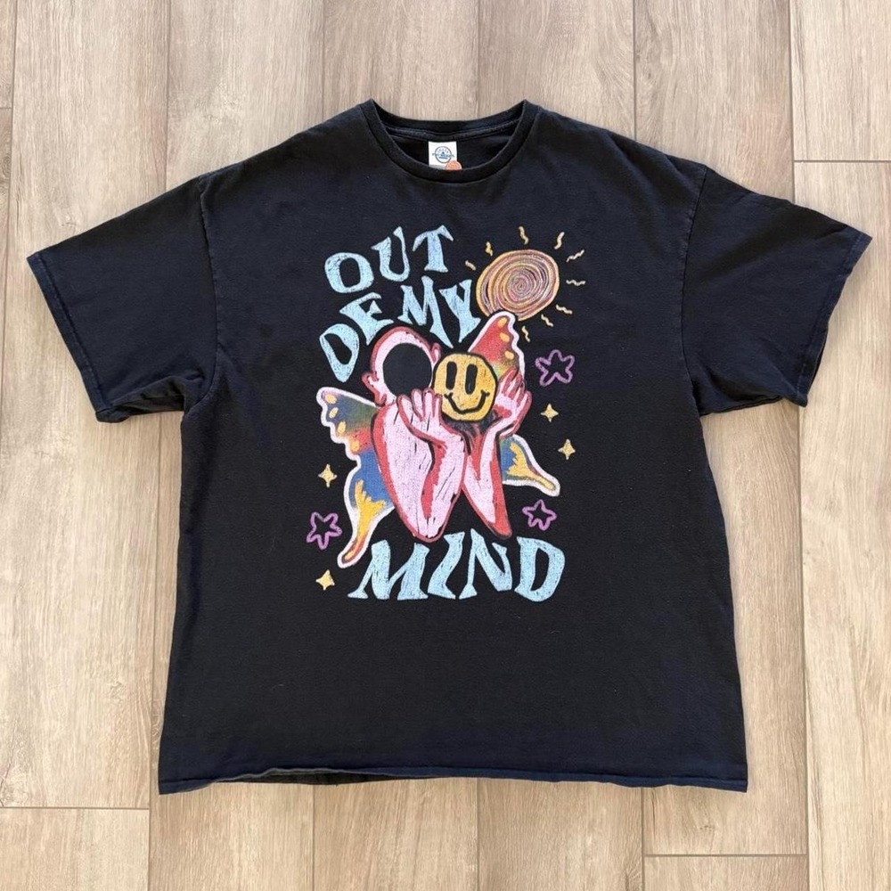 Delta Pro Weight Teen Hearts style Out of my mind black graphic t-shirt Size XXL
